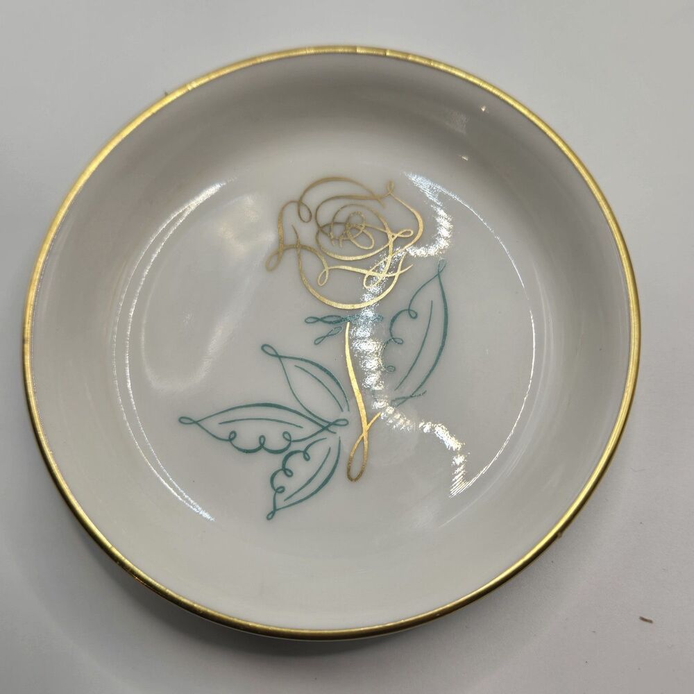 Butter Pat Dish Easterling China Spencerian Rose Coaster trinket dish